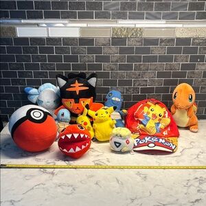 Pokemon Plush Toy Collection - Red, Black, Yellow